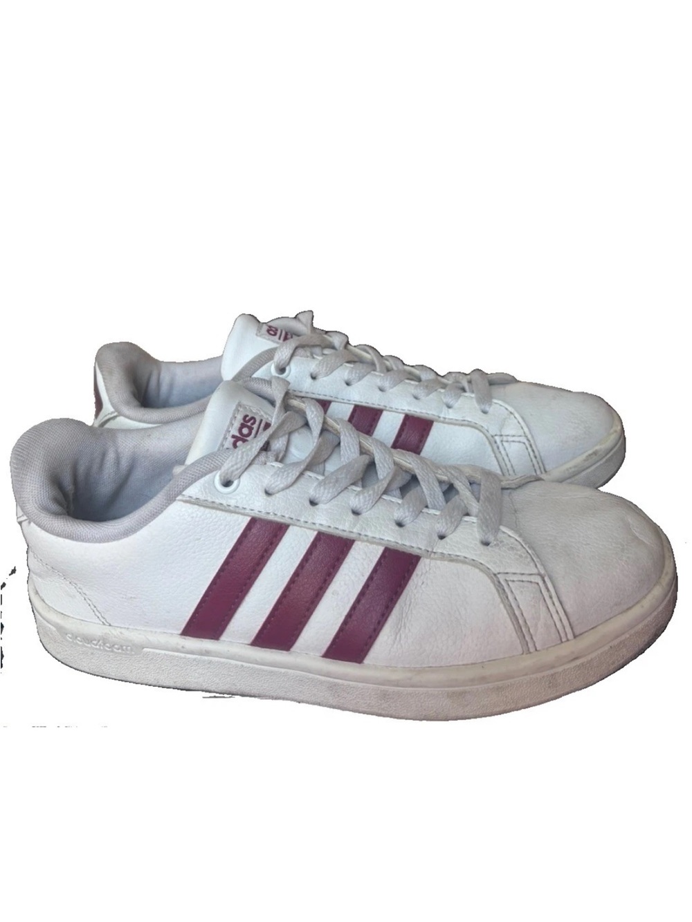 Adidas Women's Cloudfoam Advantage/Grand Court White Red W 7